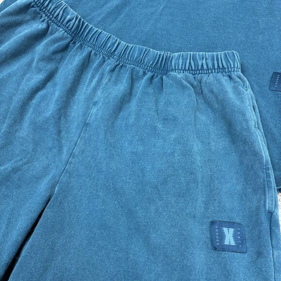 Savage X Fenty Essential Heavy Jersey Tee & Shorts Set Sz S Lounge Athletic - Picture 3 of 10